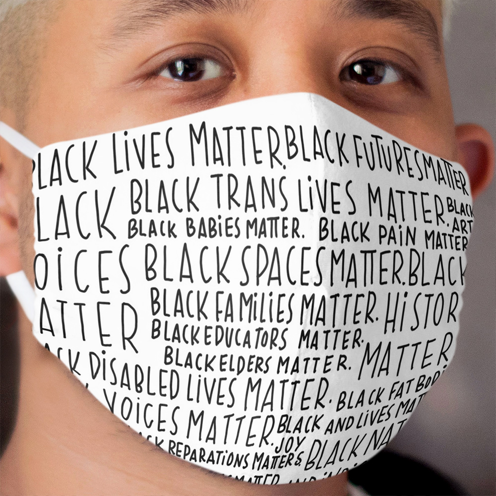 Intersectional Black Lives Matter Art Cloth Face Mask