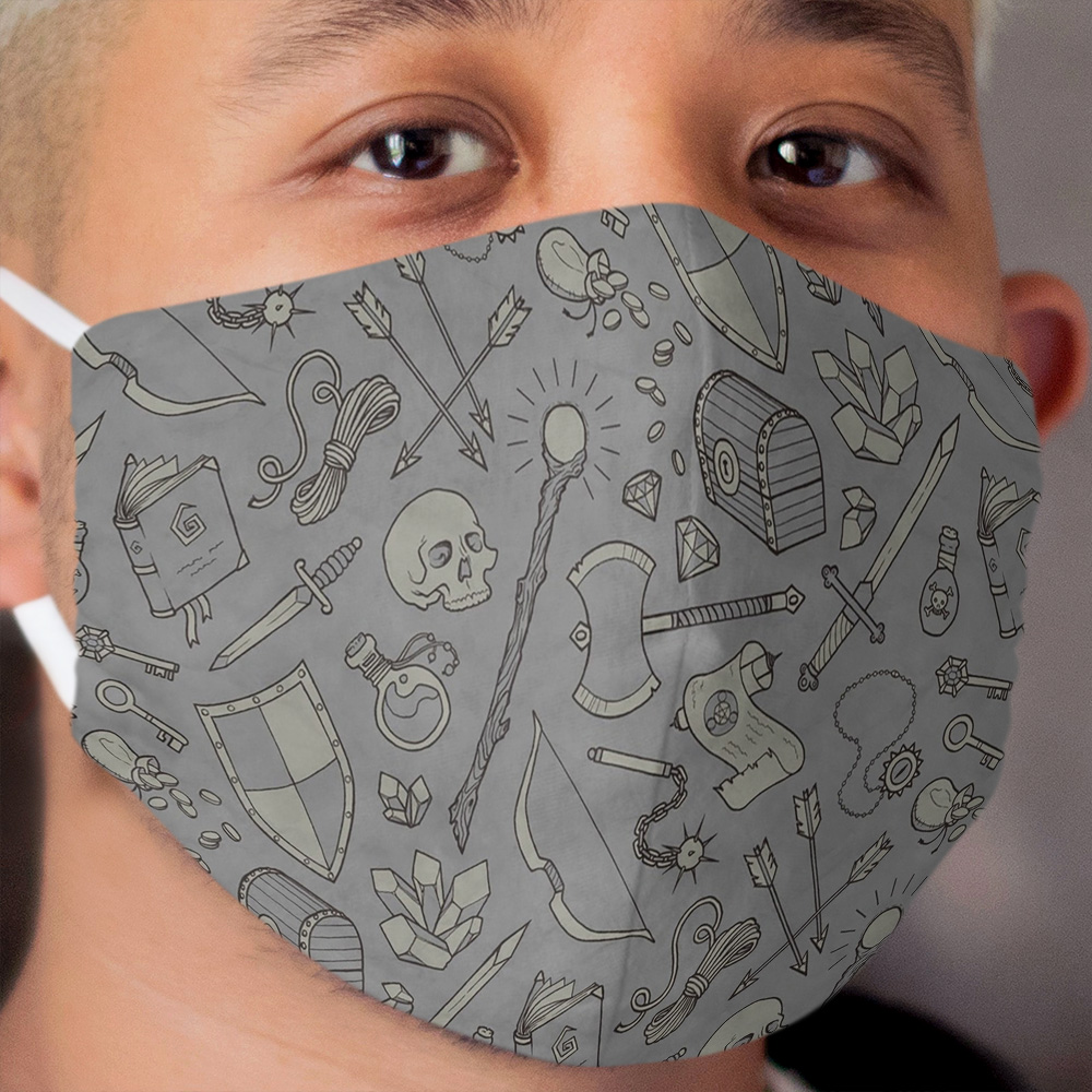 Inventory in Grey Cloth Face Mask