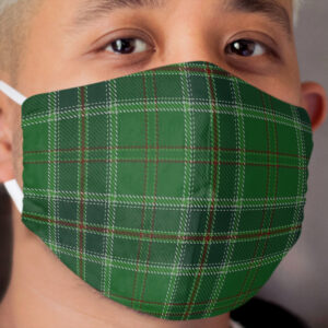 Irish Tartan. Plaid. St Patricks Day. Saint Patrick Clothing. Cloth Face Mask