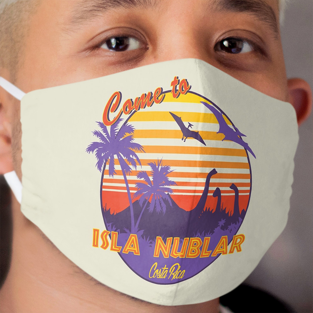 Isla Nublar Dinosaur Sunset Funny Cloth Face Mask