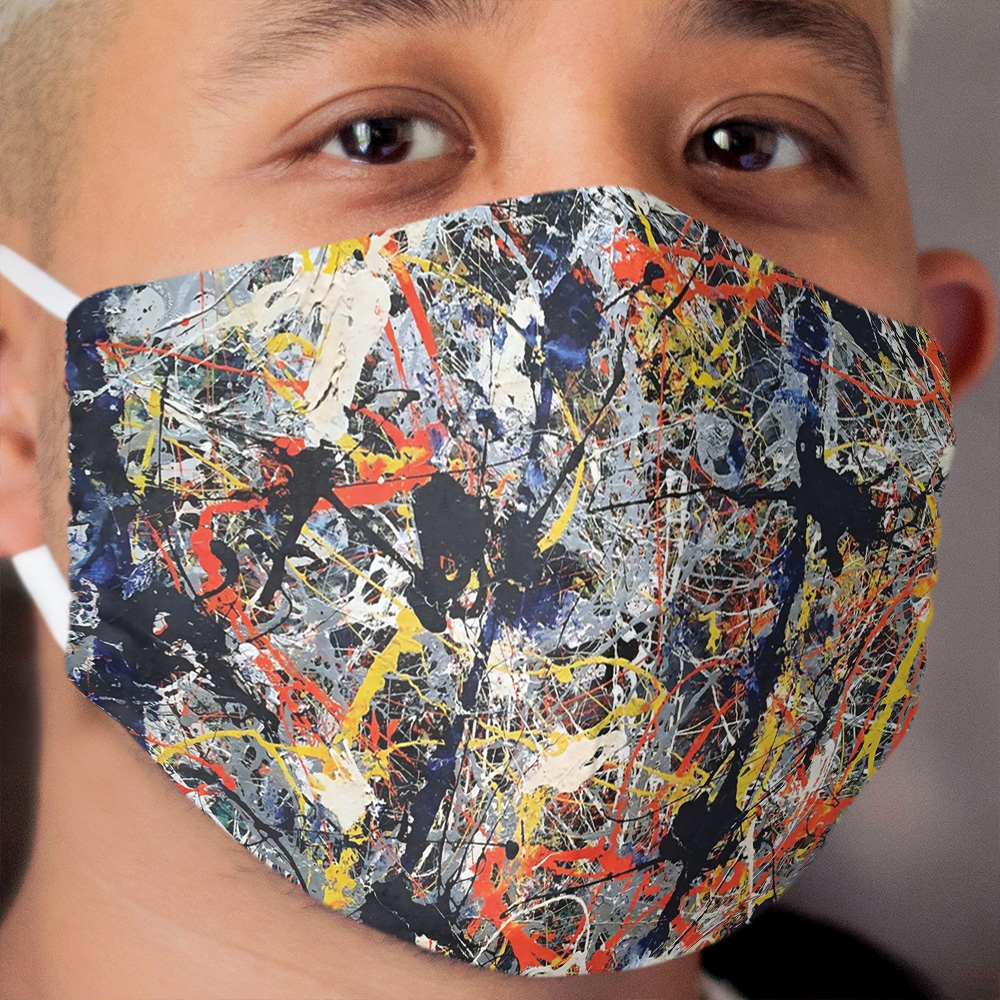 Jackson Pollack - Blue Poles Cloth Face Mask