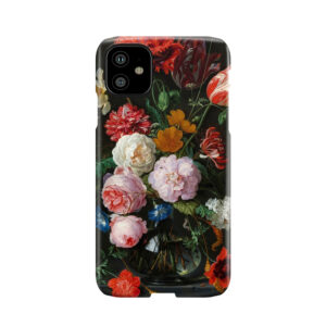 Jan Davidsz. De Heem "Still Life With Flowers In A Glass Vase" Phone Case