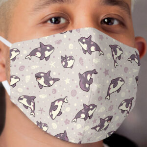 Jelly bean orcas Cloth Face Mask