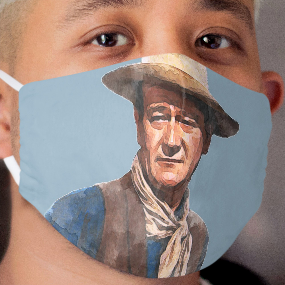 John Wayne 'The Duke' - Watercolor Cloth Face Mask
