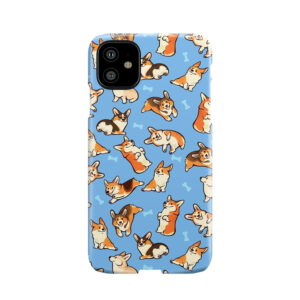 Jolly Corgis In Blue Phone Case