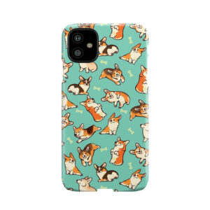 Jolly Corgis In Green Phone Case