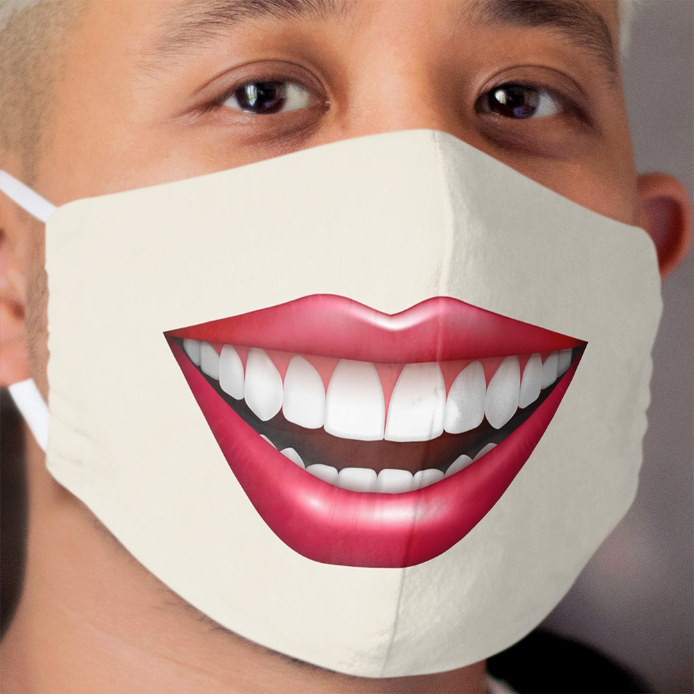 just smile face mask,Mask Fashion, One fits all, RED LIPS design 2020 Cloth Face Mask
