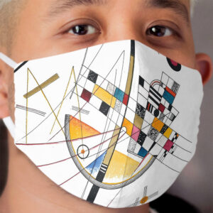 Kandinsky Delicate Tension No. 85, 1923 Artwork Reproduction, Design for Posters, Prints, Tshirts, Men, Women, Kids, Youth Cloth Face Mask