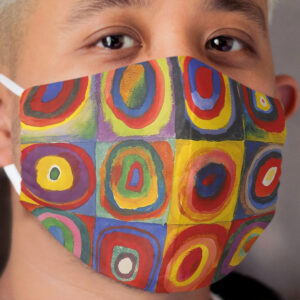 Kandinsky Squares With Concentric Circles Cloth Face Mask