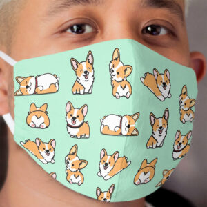 Kawaii Corgi Cloth Face Mask
