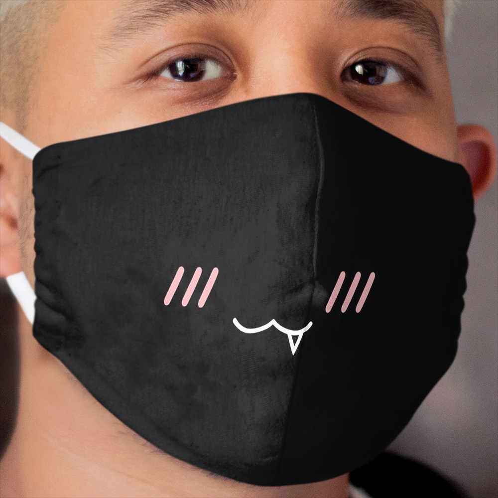 Kawaii fang blush Cloth Face Mask