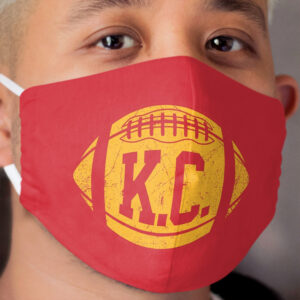 KC Retro Football - Red Cloth Face Mask