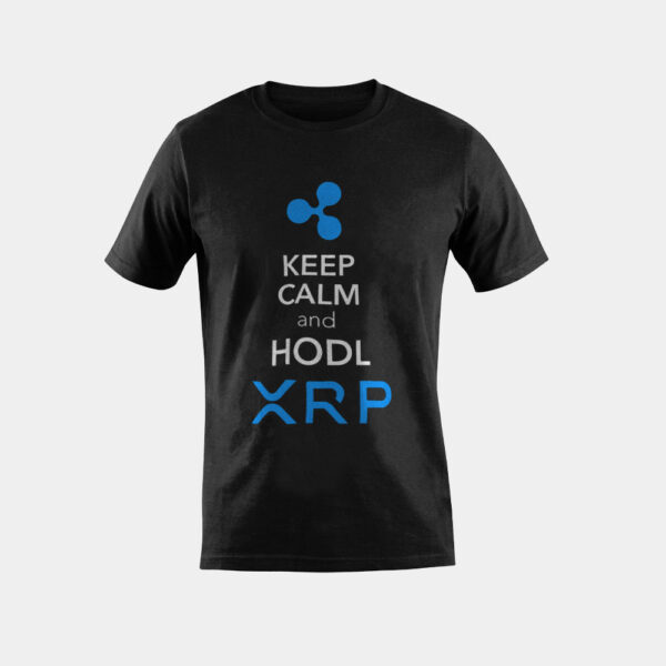 KEEP CALM and HODL RIPPLE XRP cryptocurrency MOON BULLRUN T-Shirt