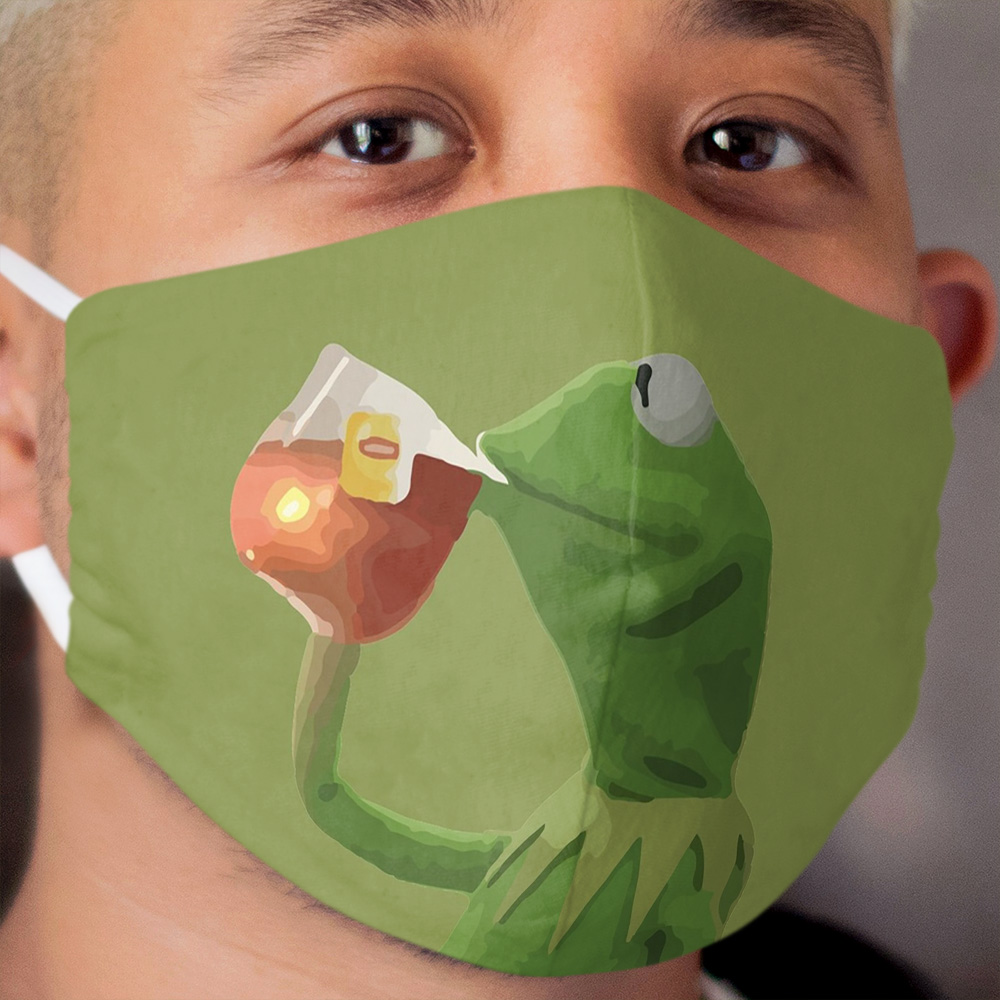 Kermit but thats none of my business meme Cloth Face Mask