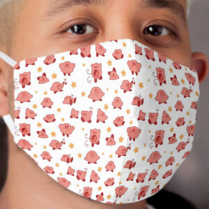Kirby Pattern Cloth Face Mask