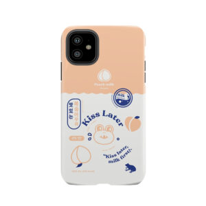 Kiss Later Peach Milk Carton Concept Phone Tough Phone Case