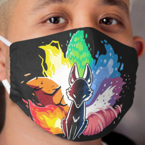 Kitsune Nine Tail fox Cloth Face Mask