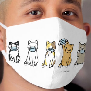 Kitties with Cloth Face Masks II Cloth Face Mask