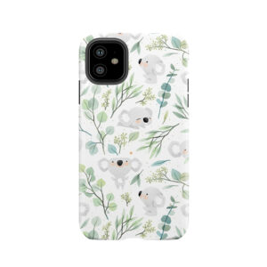 Koala And Eucalyptus Pattern Tough Phone Case