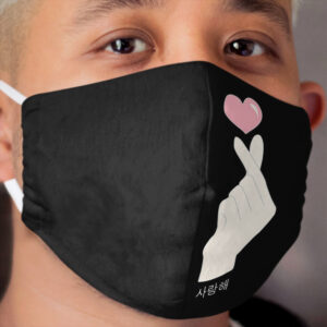 Kpop korean finger heart design Cloth Face Mask