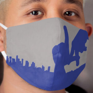 LA sign Dodger Blue Cloth Face Mask