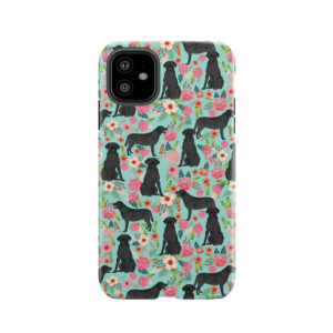 Labrador Retriever Black Lab Floral Dog Breed Florals Must Have Gifts Dog Lovers Tough Phone Case