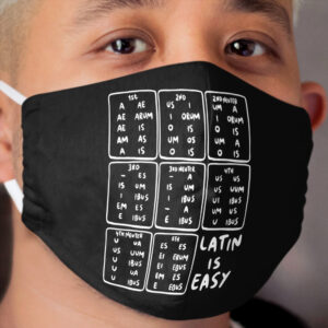 Latin Declensions Cheatsheet - Latin Is Easy Cloth Face Mask