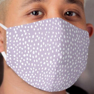 Lavender Dalmatian Print Cloth Face Mask