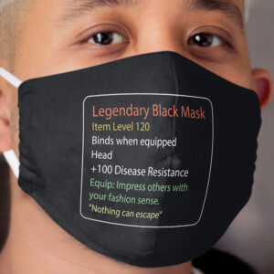 Legendary Black Cloth Face Mask