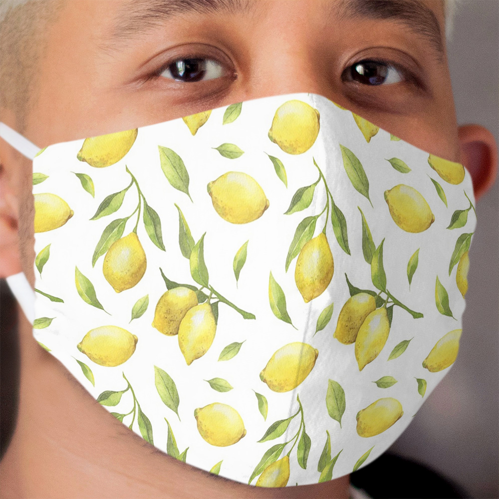 Lemon Pattern Cloth Face Mask