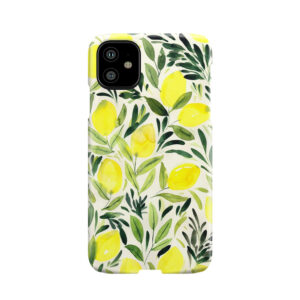 Lemons Watercolor On Creme White Phone Case