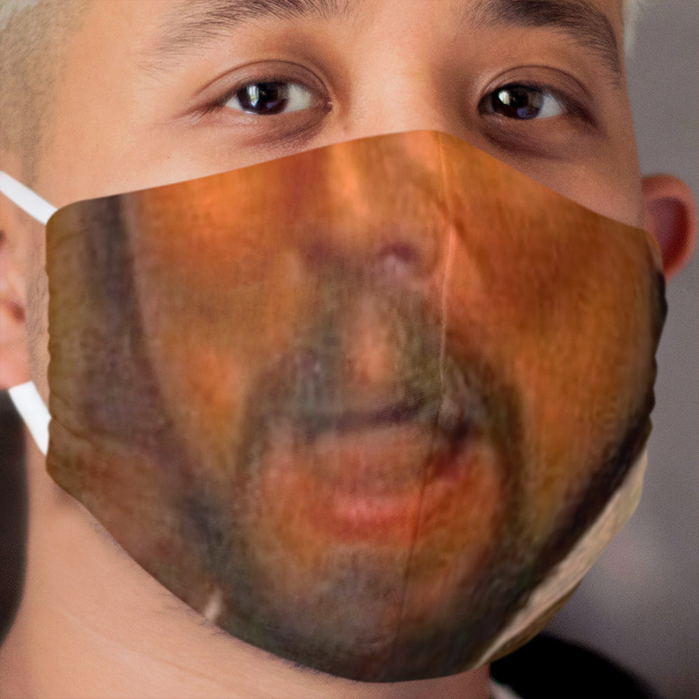 Leonardo Dicaprio Django Laughing Meme Cloth Face Mask 3