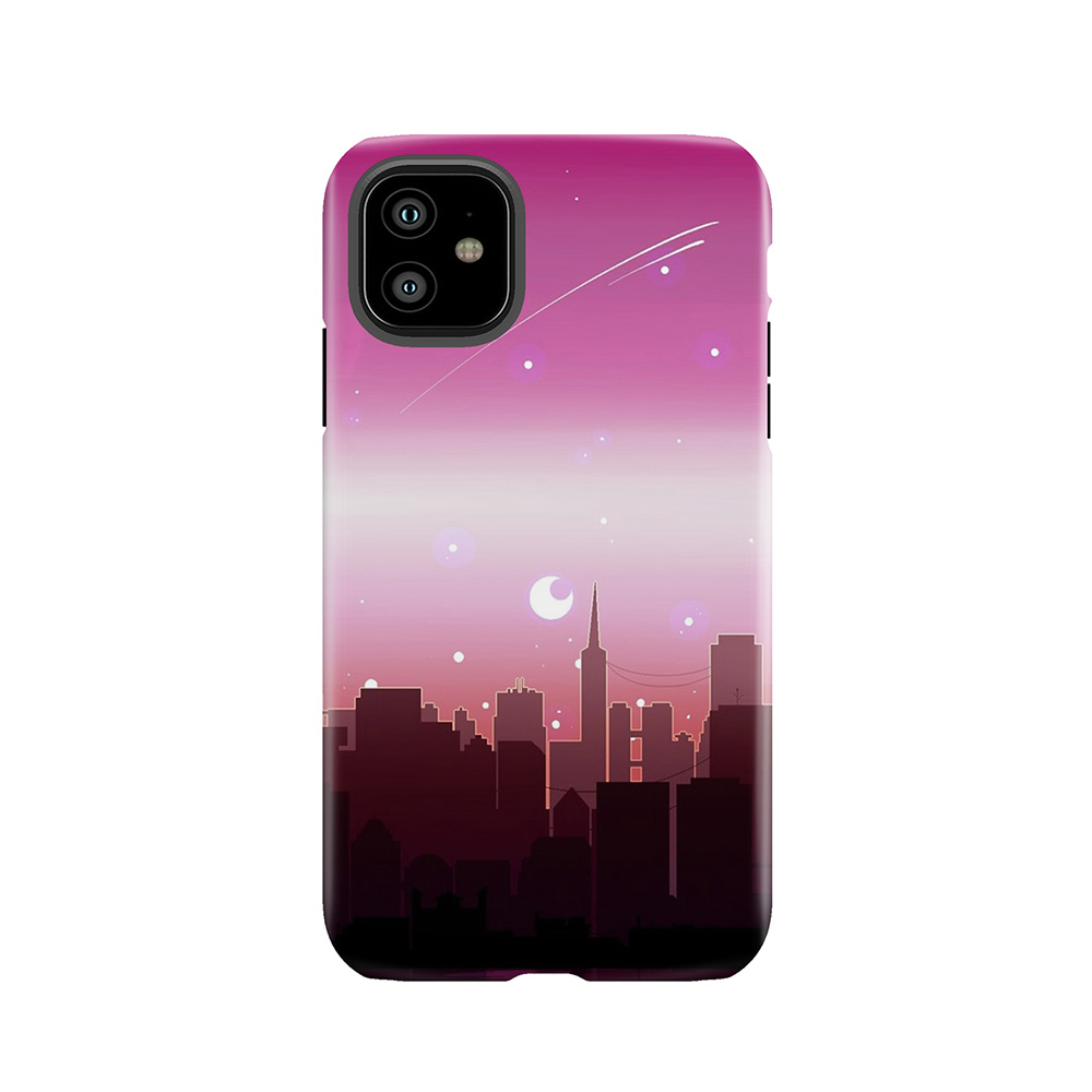 Lesbian Pride Cityscape Tough Phone Case