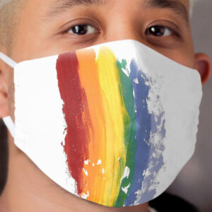 LGBTQ Rainbow Falls Pride Flag colors Picture Cloth Face Mask