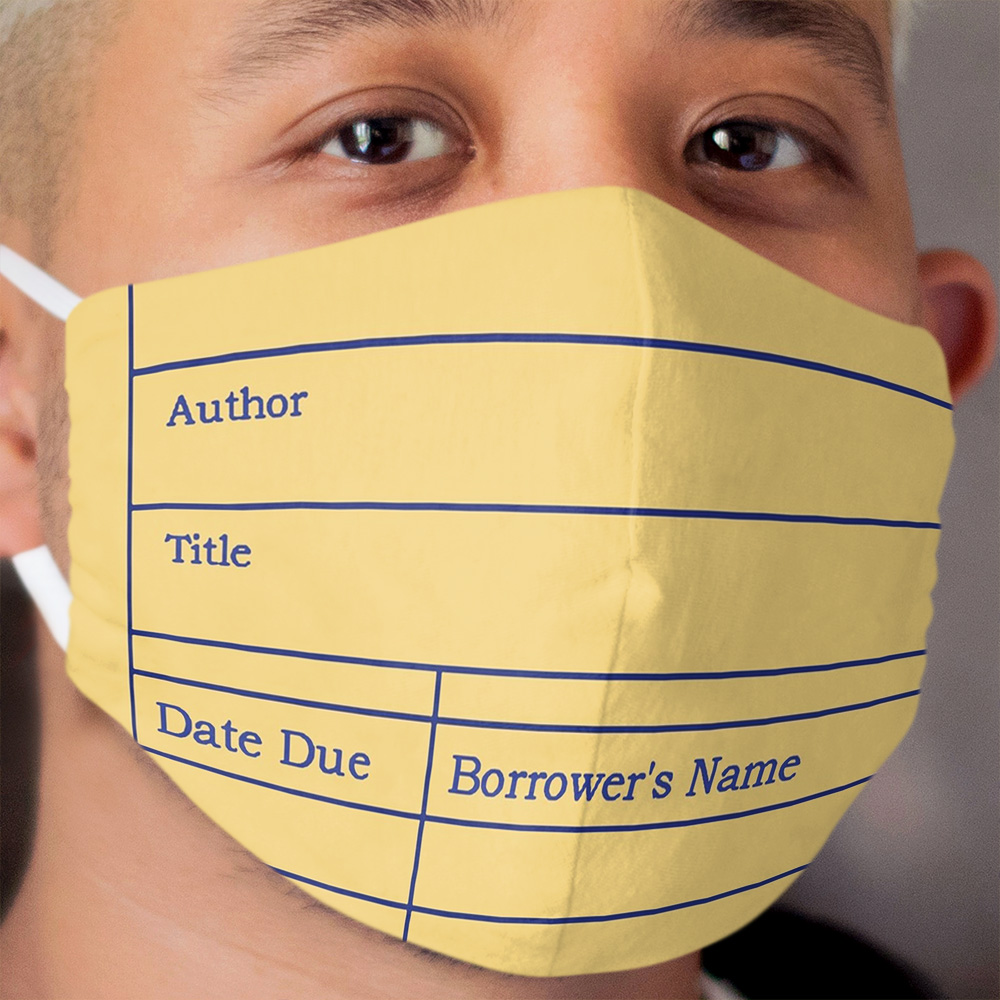 Library Due Date Slip Cloth Face Mask