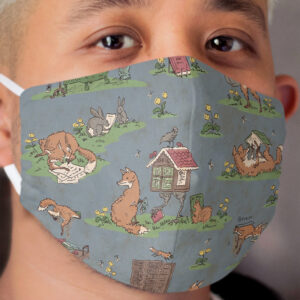 Library Foxes Cloth Face Mask