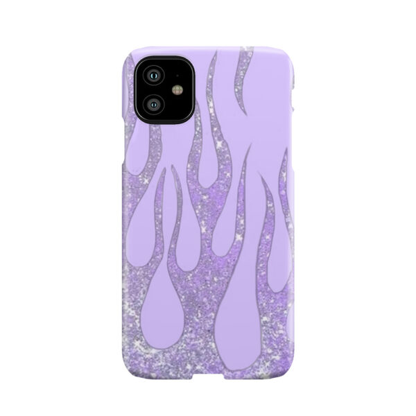 Light Purple Sparkle Flame Phone Case