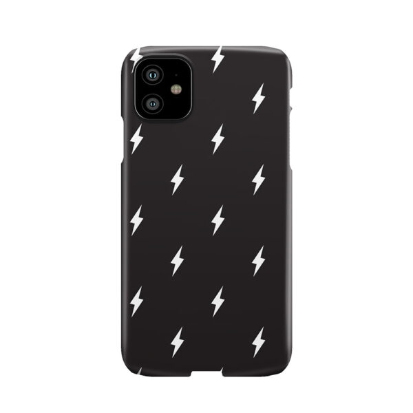 Lightning Bolt Pattern Black And White Phone Case