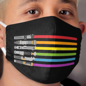 Lightsaber Rainbow Cloth Face Mask