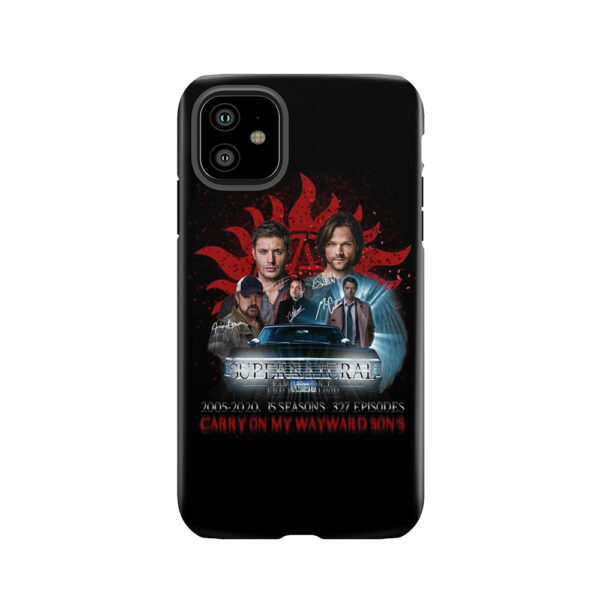 Limited Edition Supernatural Family Dont End With Blood 4R Signed Tough Phone Case