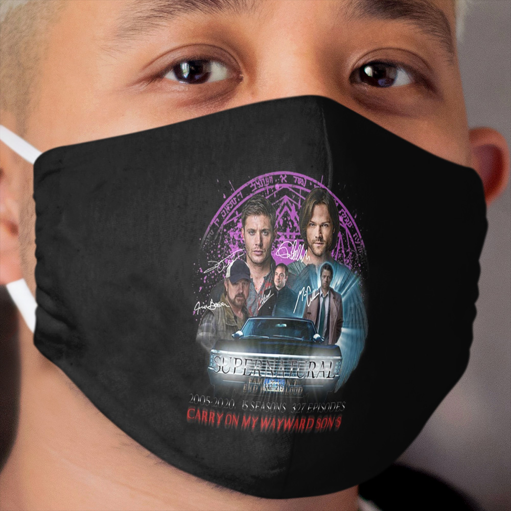 Limited Edition Supernatural Family dont end with Blood Season 15S Cloth Face Mask