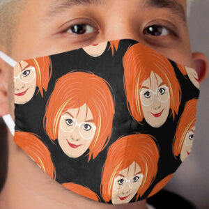 Linda La Hughes Black Cloth Face Mask