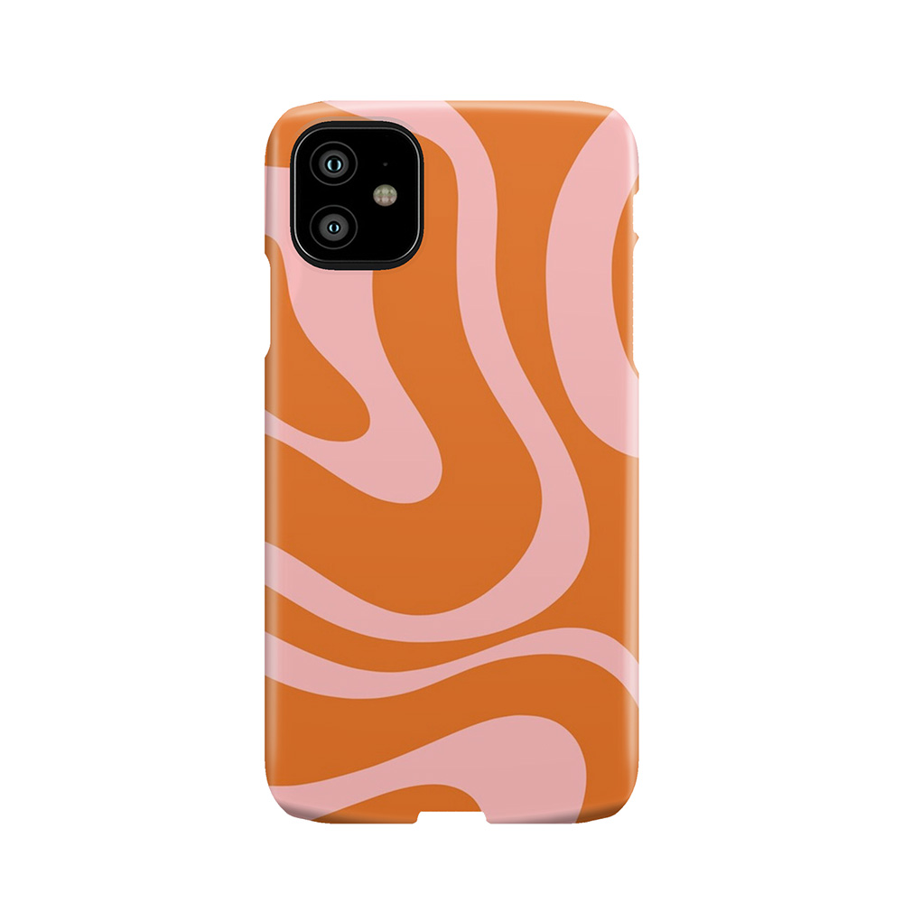 Liquid Candy Retro Abstract Pattern In Pink And Orange Phone Case