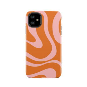 Liquid Candy Retro Abstract Pattern In Pink And Orange Tough Phone Case