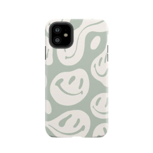 Liquid Smiley Sage Green Tough Phone Case