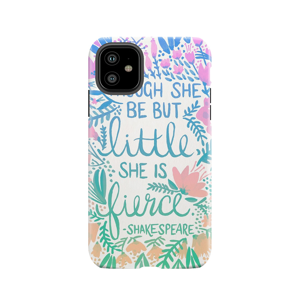 Little & Fierce Lavender Mint Ombre Tough Phone Case