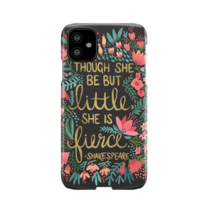 Little & Fierce On Charcoal Phone Case