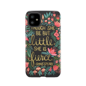 Little & Fierce On Charcoal Tough Phone Case
