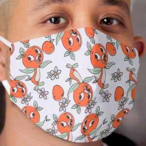 Little Orange Bird In the Sunshine Tree Cloth Face Mask