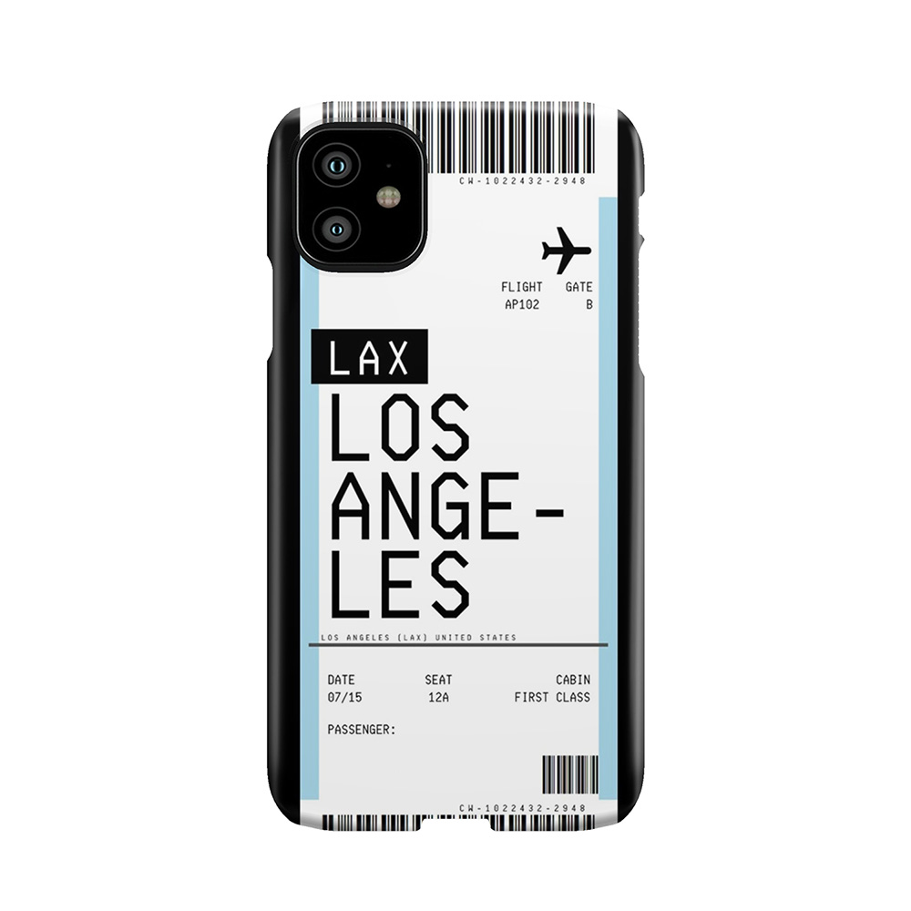 Los Angeles Boarding Pass Phone Case